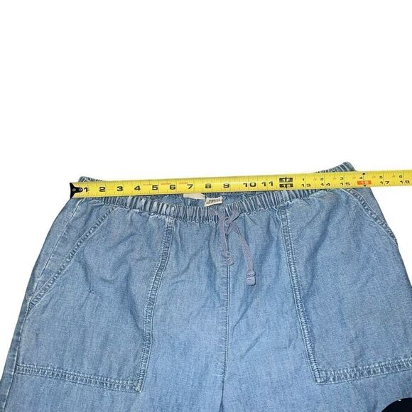 VINTAGE L.L. BEAN Women’s Elastic Tie Waist Medium Wash Blue Pant Size M - Picture 8 of 10